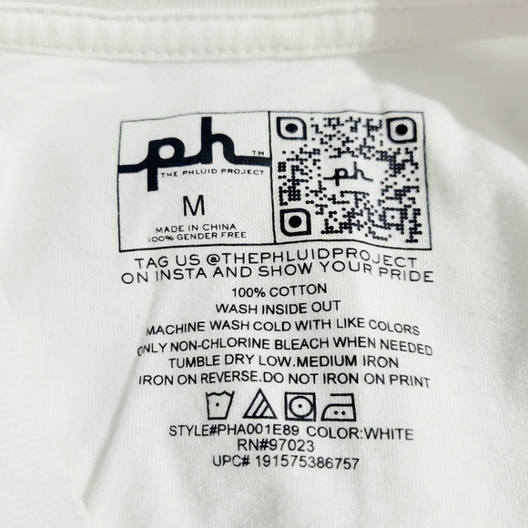 THE PHLUID PROJECT love PRIDE T-shirt Rainbow 100% Cotton Size MEDIUM - Picture 8 of 8